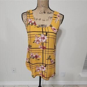 DAYTRIP‎ floral tunic length tank top size small